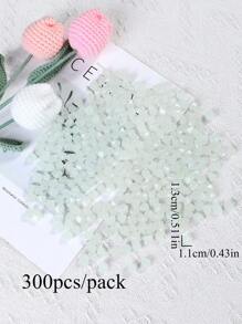 300pcs/set Glow In The Dark Decorative Pebble, Modern Plain Color Decorative River Rock Stone For Outdoor - White - View 3