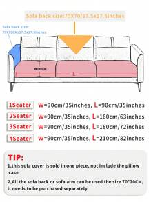 1pc Geometric Pattern Sofa Towel, Modern Polyester Sofa Cover Blanket For Home, All Season - Beige - View 7