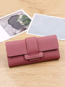 極簡長款錢包灰塵粉色 - 藕粉色 - 查看 2