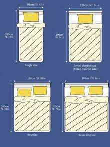 1入組素色合身簡約風素色織物床笠適用於臥室 - 黃色 - 查看 2