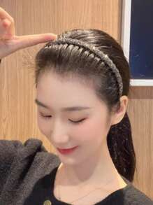 Rhinestone trang trí Headband - màu đen - Xem 3