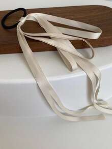 1pc Random Bow Decor Scarf Hair Tie - Multicolor - View 3