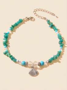 Vỏ Bohemian Charm Đính Đá Vòng Chân Cho Nữ Trang Trí Hàng Ngày - Bạc - Xem 2