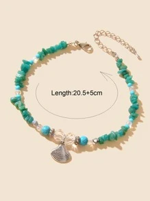 Vỏ Bohemian Charm Đính Đá Vòng Chân Cho Nữ Trang Trí Hàng Ngày - Bạc - Xem 3