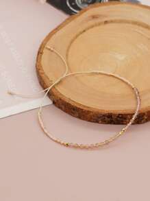 1 Vòng Tay Thời Trang & Đa Năng Có Thể Điều Chỉnh Cho Nữ Với Màu Sắc Ngẫu Nhiên Đá Tự Nhiên - Nhiều màu - Xem 1