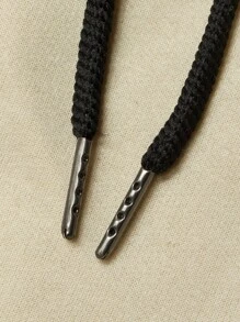 Manfinity Homme 男士撞色T恤和腰部抽繩長褲 - 卡其色 - 查看 7