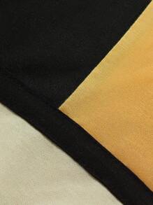 Manfinity Homme 男士撞色T恤和腰部抽繩長褲 - 卡其色 - 查看 8