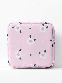 女士女孩美容化妝包收納盒化妝包收納盒女式衛生棉條衛生巾旅行用、東西包 - 粉色 - 查看 1