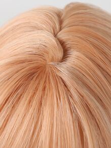 長款卷人造假髮帶劉海 - 金色 - 查看 8