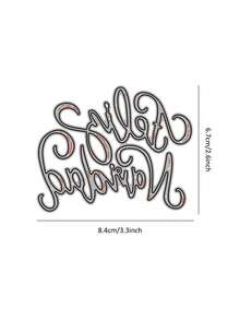 1pc Letter Design Cutting Die - Silver - View 2