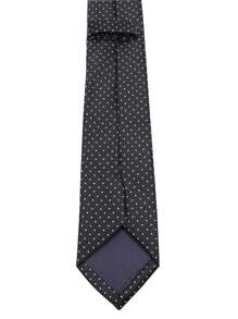 Men Polka Dot Pattern Tie Casual - Black and White - View 4