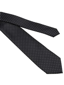 Men Polka Dot Pattern Tie Casual - Black and White - View 5
