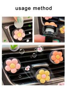 4pcs Car Air Freshener Refill - Pink - View 4