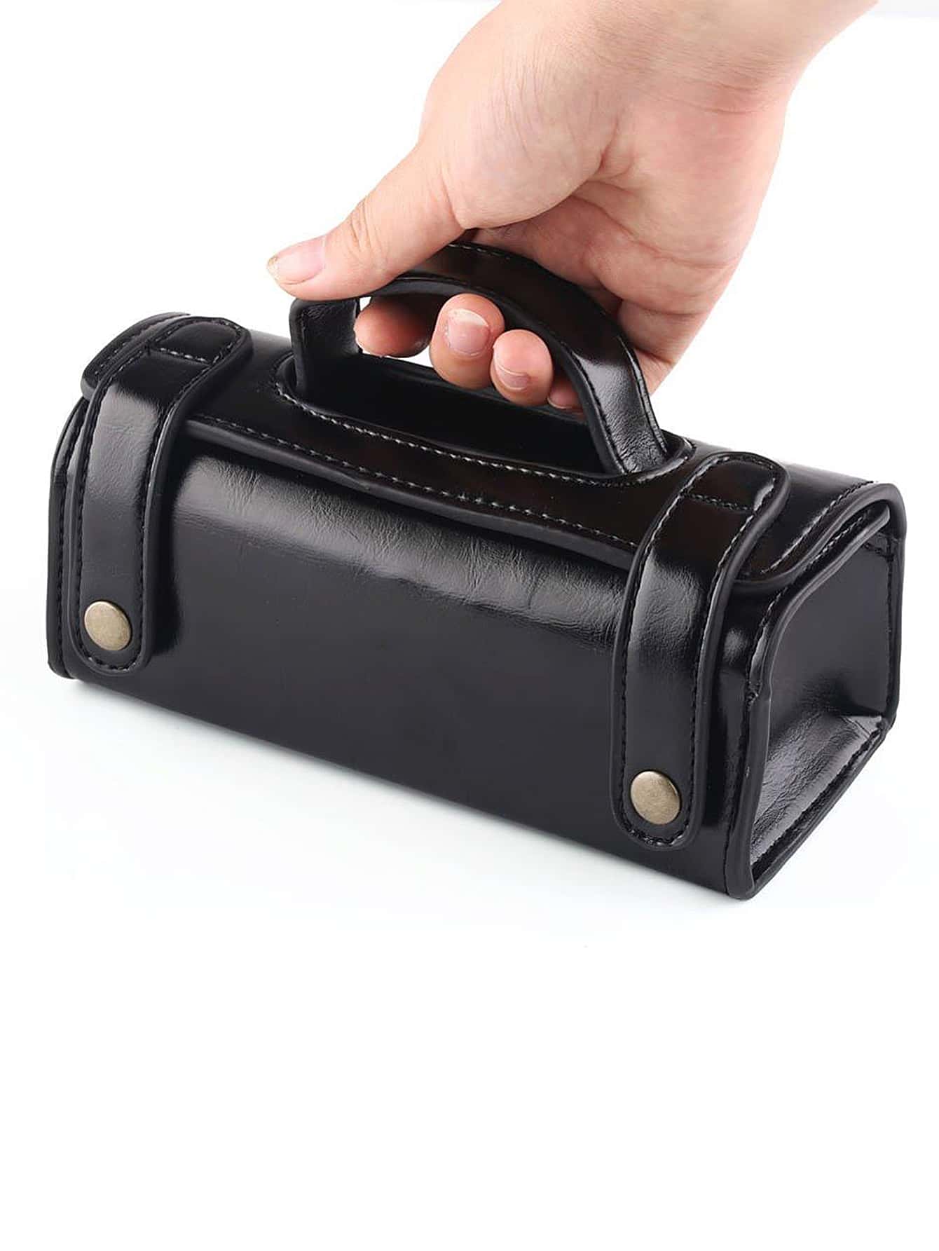 Men PP Travel Toiletry Bag, 1pc Shaving Wash Case Organizer Bag Black For Protect Shaver Shaving Container Gift