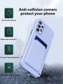 Hadaasi 1 chiếc ốp lưng điện thoại mỏng màu tím tương phản, thân thiện với da, có ngăn đựng thẻ, tương thích với iPhone 17 Pro/17 Pro Max/17 Air/17/16 Pro/16 Pro Max/16 Plus/16/15 Pro/15 Pro Max/15 Plus/15/14 Pro/14 Pro Max/14 Plus/14/13 Pro/13 Pro Max/13 Mini/12 Pro/12 Pro Max/12/11 Pro Max/11/11 Pro, Galaxy S24 Ultra/S24 Plus/S24/S23 Ultra, phiên bản quốc tế, không phải phiên bản nội địa. - Màu tím - Xem 4