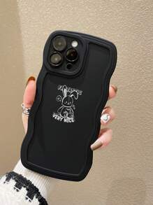 Cartoon Rabbit Print Phone Case - Multicolor - View 1