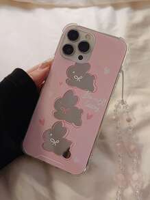 Funda para móvil con dibujos animados con patrón de conejo con acollador - Multicolor - Ver 4