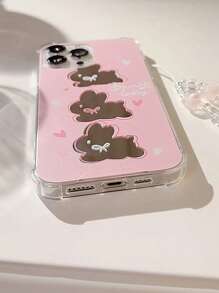 Funda para móvil con dibujos animados con patrón de conejo con acollador - Multicolor - Ver 5