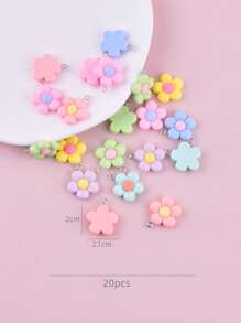 20pcs/Set Resin Flower DIY Jewelry Accessory Valentines