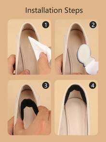 2入組跟保護黑色舒服鞋墊配件適用於高跟鞋