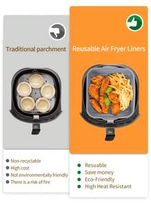 SHEIN Basic living 1 PC Silicone Nồi Chiên Không Dầu Air Fryer Nồi Lót Nồi Chiên Không Dầu Air Fryer Nhà Bếp Nồi Chiên Không Dầu Air Fryer Lót Nồi Chiên Không Dầu Air Fryer Giấy Airfryer Air Frier - Xám - Xem 4