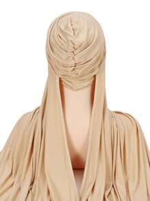 1 khăn trùm đầu thông thường cho nữ để trang trí hàng ngày - Màu be - Xem 4