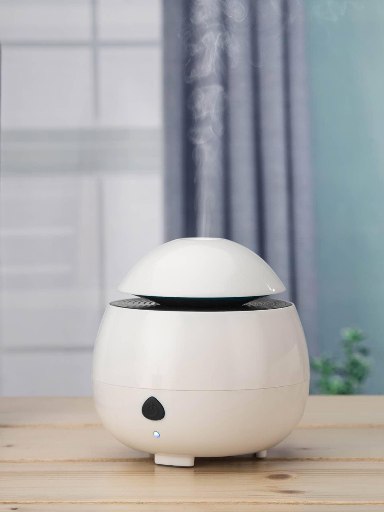 1入組迷你USB超聲波精油擴散器 - 黑與白 - 查看 1