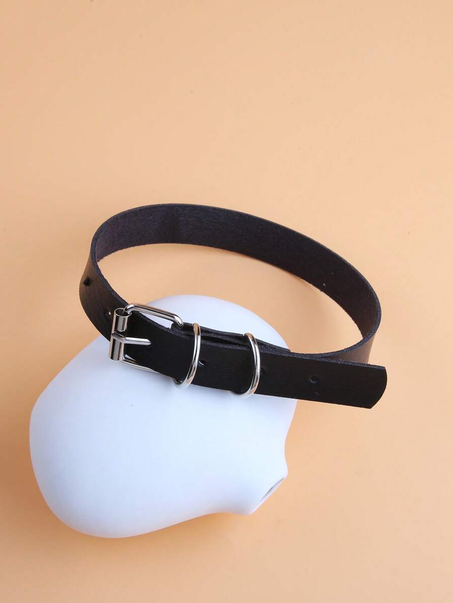 1pc Punk Pu Polyurethane Choker For Women For Daily Decoration