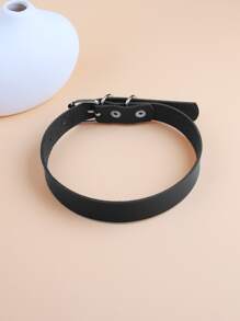 1pc Punk Pu Polyurethane Choker For Women For Daily Decoration