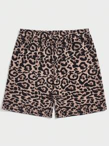 Manfinity RebelGame Men Leopard Print Shorts - Multicolor - View 2