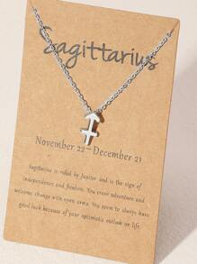 NAIZHU 1入組時尚星座吊墜項鍊適用於女士日常裝飾 - 銀色 - 查看 6