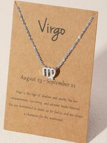 NAIZHU 1入組時尚星座吊墜項鍊適用於女士日常裝飾 - 銀色 - 查看 8