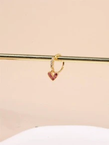 1 Vòng Thời Trang Trái Tim Bằng Đồng Vòng Mũi Cho Nữ Trang Trí Hàng Ngày - Vàng - Xem 4