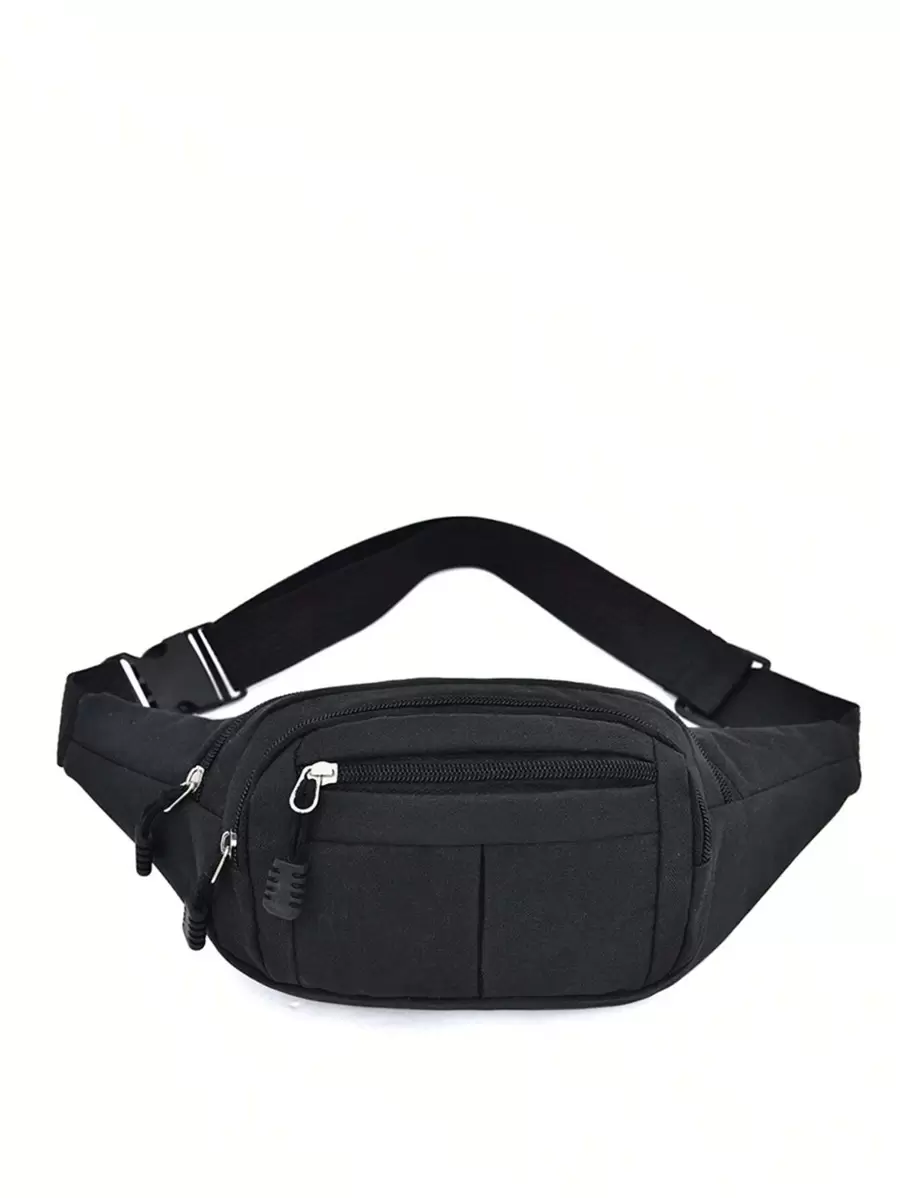Anti-Theft Waterproof Waist Bag, Suitable For Travel, Hiking, Running And Other Outdoor Activities - Black - View 1