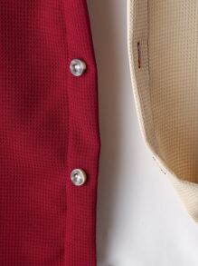 SHEIN Tween Boy Two Tone Shirt & Shorts Without Tee - Multicolor - View 3