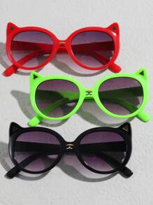 3 对儿童猫眼时尚眼镜，适合户外 - 彩色 - 查看 1