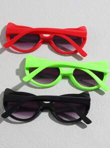 3 对儿童猫眼时尚眼镜，适合户外 - 彩色 - 查看 4