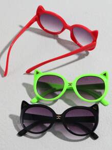 3 对儿童猫眼时尚眼镜，适合户外 - 彩色 - 查看 5