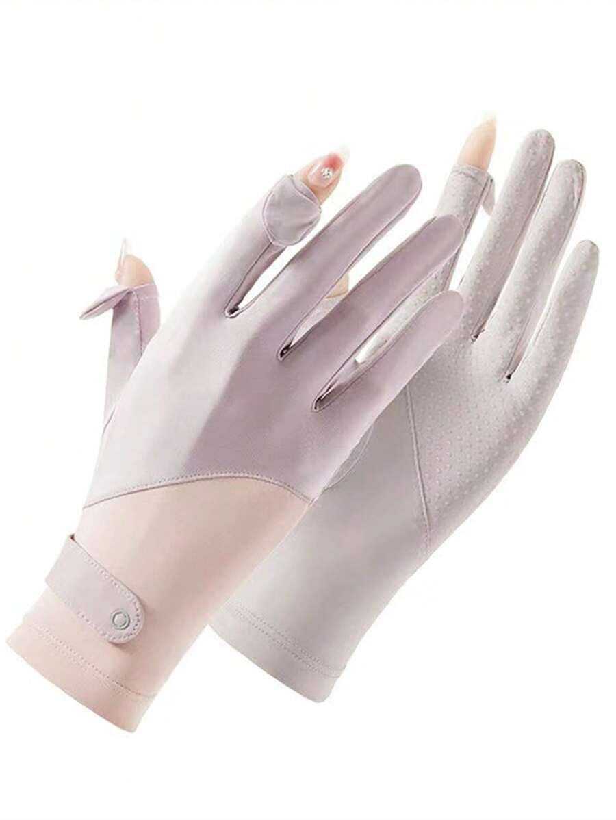 Găng tay đi xe đạp chống nắng - Nhiều màu - Xem 1