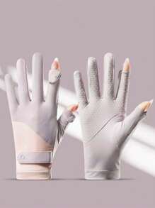 Găng tay đi xe đạp chống nắng - Nhiều màu - Xem 2