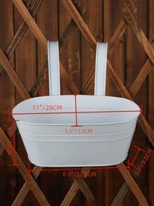 1入組素色掛飾籃子 - 白色 - 查看 2