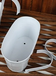 1入組素色掛飾籃子 - 白色 - 查看 5