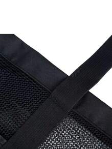 Túi lưới đi biển màu đen sức chứa lớn cho kỳ nghỉ - màu đen - Xem 5
