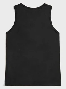Manfinity VCAY Men Cotton Letter Graphic Colourblock Tank Top - Multicolor - View 2