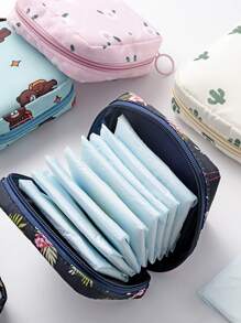 1 túi đựng băng vệ sinh in hình xương rồng - trắng - Xem 7