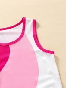 SHEIN Váy chữ A thời trang đơn giản giản dị dành cho cô gái trẻ có cổ tròn cho mùa hè - Nhiều màu - Xem 5
