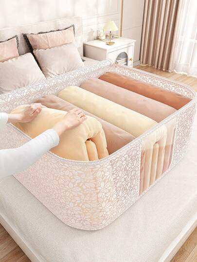 1pc Leaf Print Clothes Storage Bag Decorations Decor Festival Decor Room Decor Home Decor Decor Bedroom Decorbedroom,Organizer,Organiser,Home Storage,White T Shirt Women,Black Pants Women,Ladies Winter Clothes,Dress,Winter Clothes For Ladies,Elegant Woman Dresses,White Shirt For Ladies,Long Sleeve,White Jumpsuit For Women,Spring Dresses For Women,Spring Outfits For Women,Spring,Spring Clothes,Minimalist,Summer Tops
