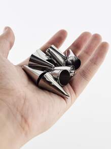 10 Piezas De Boquillas De Repostería, Pequeña Boquilla De Acero Inoxidable En Tono Plata Para Hornear - Plateado - Ver 5