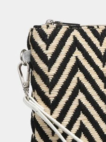 鋸齒紋草編包拉鍊度假 - 彩色 - 查看 6