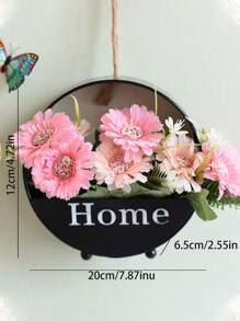 1入組字母圖案懸掛花盆 - 白色 - 查看 4